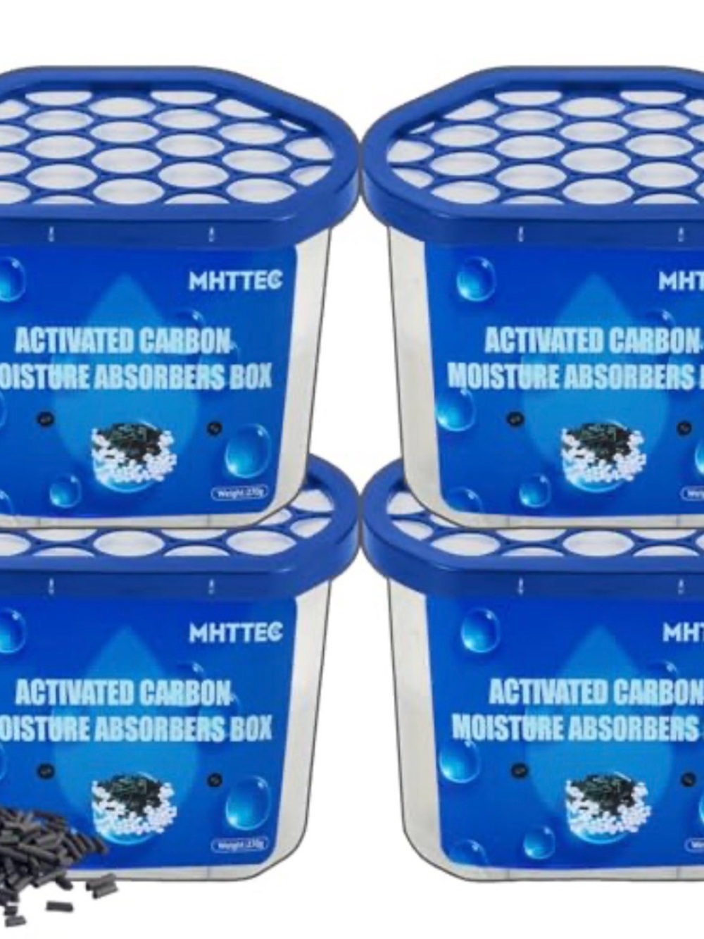 Moisture Absorber Boxes with Activated Charcoal 4 Pack